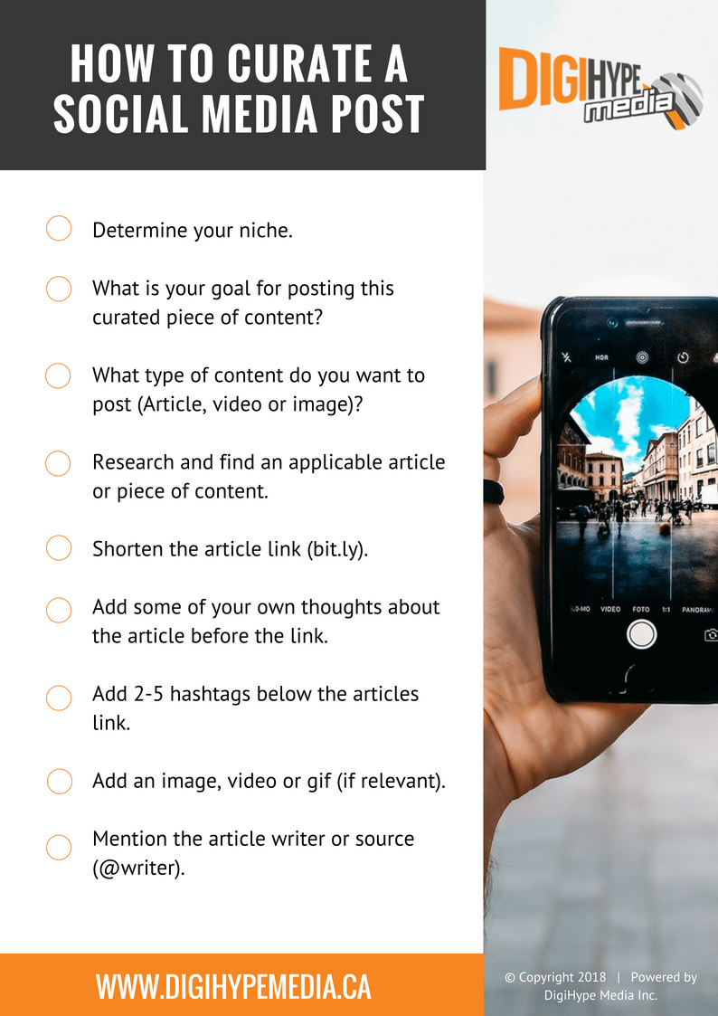 How to curate a social media post